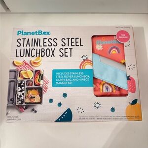 PlanetBox Stainless Steel Lunchbox Set - Pink Rainbow